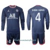 Conjunto (Camiseta+Pantalón Corto) Manga Larga Paris Saint-Germain Sergio Ramos 4 Primera Equipación 2021/22 - Niño